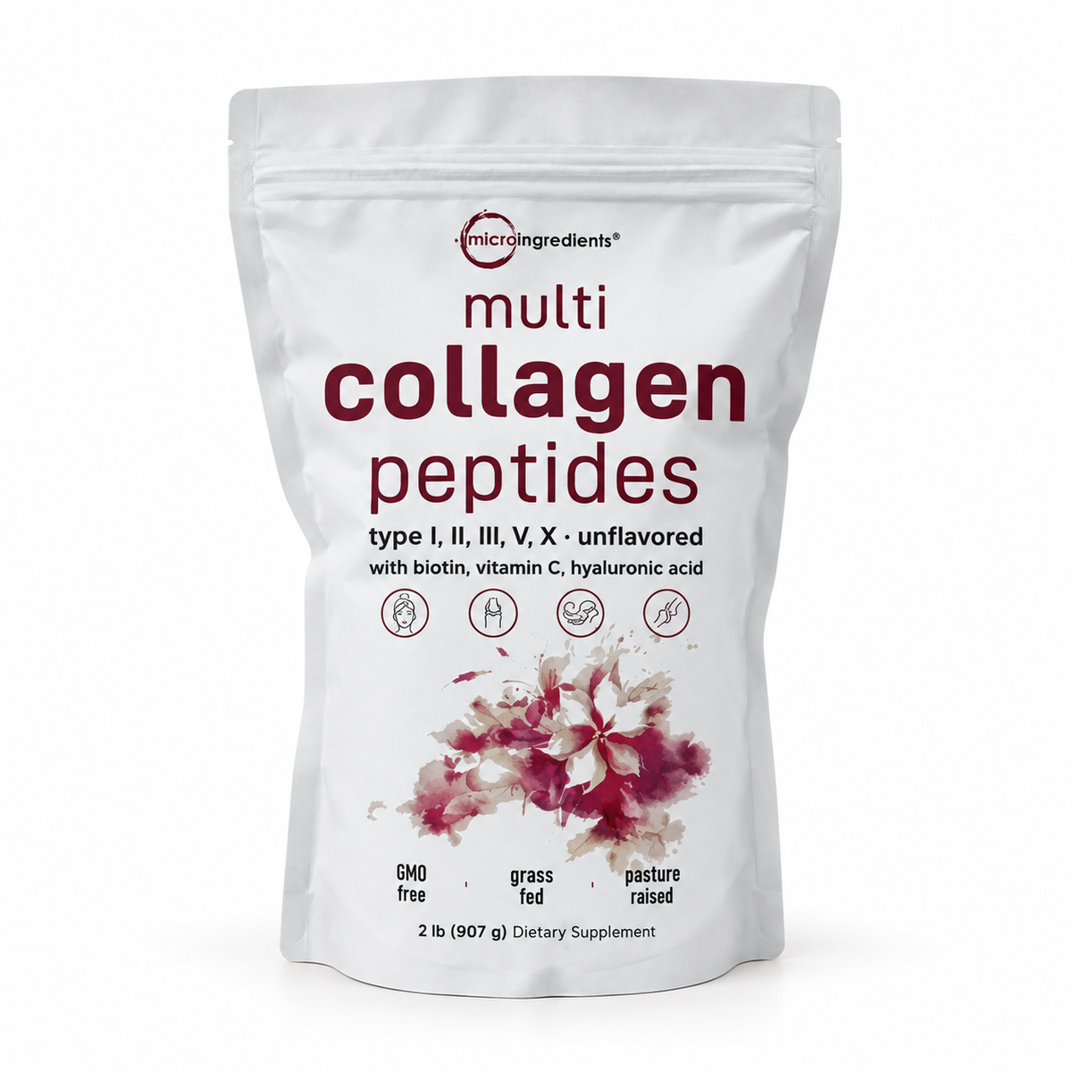 Collagen Peptides Multi — vista frontal con fondo blanco