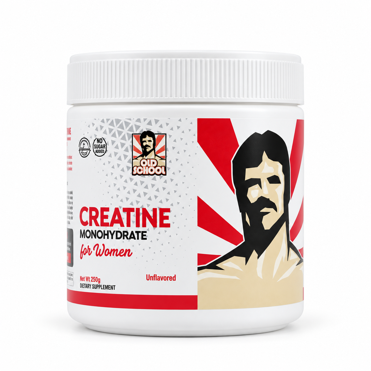 Creatina con colágeno Old School Labs 230 g — vista frontal con fondo blanco