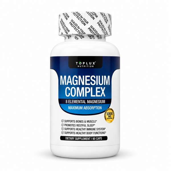 Complejo de magnesio 90 cápsulas — vista frontal con fondo blanco