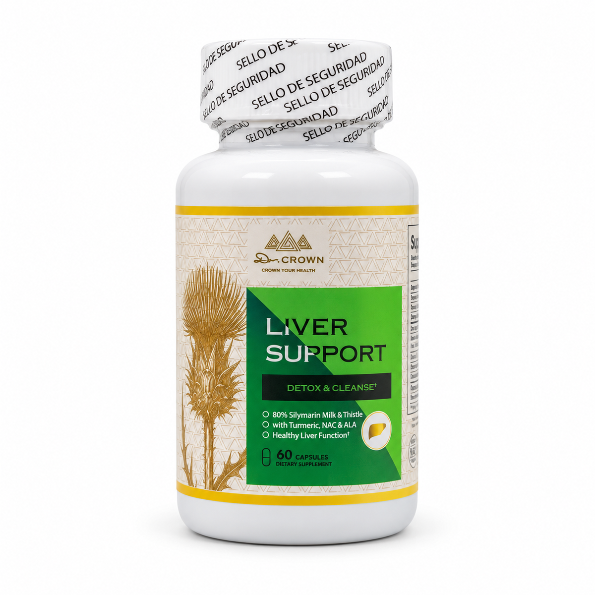 Liver Support — vista frontal con fondo blanco